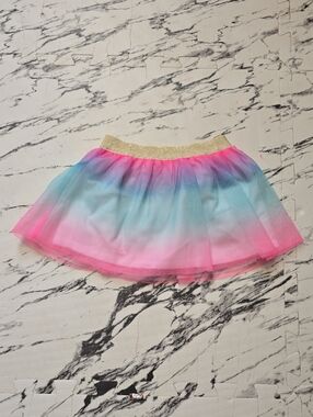 Carter's Pink Blue Ombre Tulle Skirt with Gold Waistband